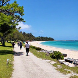 Caribbean Holidays, Martinique Adventure, A scenic coastal trail above a sandy beach and turquoise sea in Martinique with walkers enjoying March sunshine