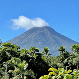 Caribbean Holidays, Martinique Adventure Holidays, A dramatic view of Mount Pel&eacute;e and the lush northern rainforest of Martinique under clear tropical skies