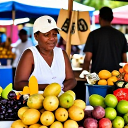 Caribbean Holidays, Martinique All Inclusive, A lively Martinique market with colourful tropical fruit, spices, handmade crafts and friendly local traders