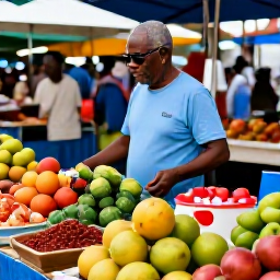 Caribbean Holidays, Martinique Backpacking, Colourful Fort-de-France market in Martinique with tropical fruit, spices and friendly local traders