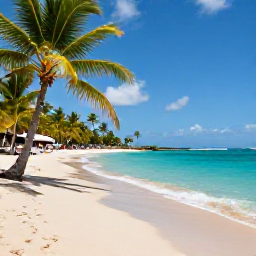 Caribbean Holidays, Martinique Beach Holidays, Sunny tropical beach in Martinique in June, with turquoise water, soft sand, palm trees and a relaxed Caribbean atmosphere