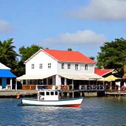 Caribbean Holidays, Martinique Beaches, A colourful waterfront in Sainte-Anne, Martinique, with fishing boats, outdoor caf&eacute;s and visitors enjoying a sunny February afternoon