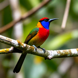 Caribbean Holidays, Martinique Birdwatching, Colourful tropical birds in dense rainforest near Morne Rouge, Martinique