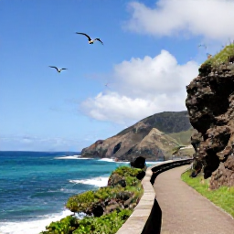 Caribbean Holidays, Martinique Birdwatching, Martinique coastal trail overlooking turquoise sea with seabirds flying above rocky cliffs