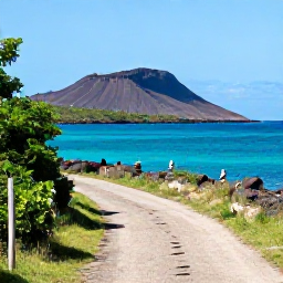 Caribbean Holidays, Martinique Birdwatching, Quiet coastal trail in Martinique with seabirds over turquoise water and a volcanic headland