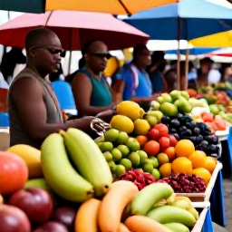 Caribbean Holidays, Martinique Business Class, Colourful Fort-de-France market in Martinique with fresh fruit, spices and friendly local traders