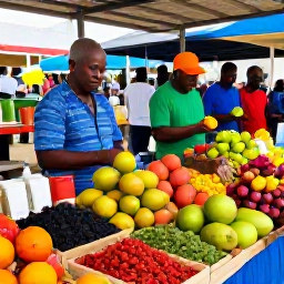 Caribbean Holidays, Martinique Business Class, Colourful Fort-de-France market in Martinique with tropical fruit, spices, flowers and friendly local traders