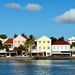 Caribbean Holidays, Martinique Business Class, Fort-de-France waterfront in December, colourful colonial buildings, palm trees, caf&eacute;s and bright Caribbean sunshine