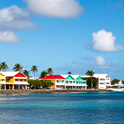 Caribbean Holidays, Martinique Business Class, Sunny Fort-de-France waterfront in January with colourful buildings, palm trees, harbour views and relaxed Caribbean atmosphere