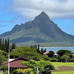 Caribbean Holidays, Martinique Cooking, Scenic Martinique holiday landscape with lush rainforest, volcanic mountains and a quiet beach in July