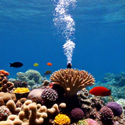 Caribbean Holidays, Martinique Diving January, Colourful coral reef and tropical fish beneath clear Caribbean water off Martinique