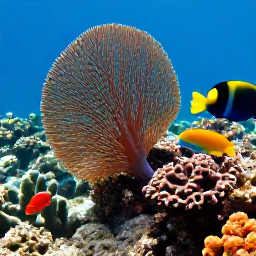 Caribbean Holidays, Martinique Diving October, Colourful tropical reef fish, sea fans and sponges on a Caribbean reef near Martinique