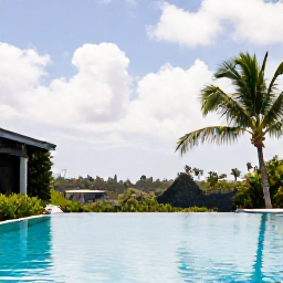 Caribbean Holidays, Martinique February Holidays, Adults relaxing beside an infinity pool at a stylish adults-only hotel in Martinique, with tropical greenery and a bright Caribbean sky