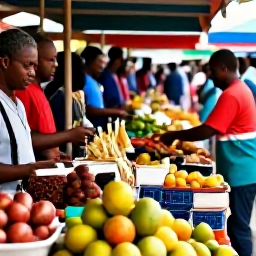 Caribbean Holidays, Martinique February Holidays, Colourful Fort-de-France market in Martinique with local fruit, spices, crafts and friendly shoppers