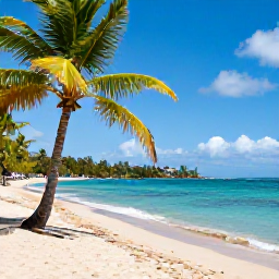 Caribbean Holidays, Martinique Holidays, A bright Caribbean beach in Martinique in June, with turquoise water, palm trees and a relaxed holiday atmosphere