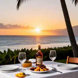 Caribbean Holidays, Martinique Holidays, Sunset dinner at a Martinique seaside restaurant with Creole dishes, local rum and a view across the Caribbean Sea