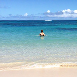Caribbean Holidays, Martinique in April, Solo traveller swimming and snorkelling in clear Caribbean water beside a quiet Martinique beach