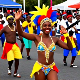 Caribbean Holidays, Martinique in February, A colourful Martinique carnival parade in Fort-de-France with costumes, musicians and cheering crowds