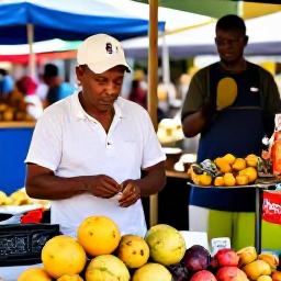 Caribbean Holidays, Martinique in February, Open-air Martinique market with tropical fruit, spices, handmade crafts and friendly local traders in Fort-de-France