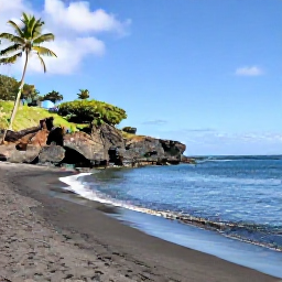 Caribbean Holidays, Martinique Instagram Hotspots, Quiet black-sand beach at Anse Couleuvre in northern Martinique, palms, volcanic cliffs and calm turquoise sea