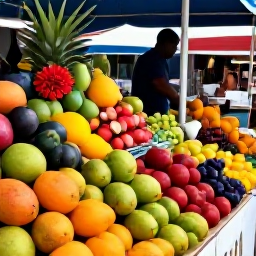Caribbean Holidays, Martinique Instagram Spots, Vibrant stalls filled with tropical fruit, spices and flowers at the Grand March&eacute; in Fort-de-France, Martinique