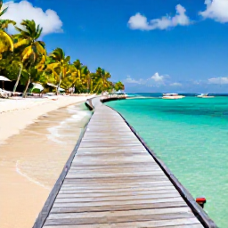 Caribbean Holidays, Martinique Instagram, Turquoise water and a graceful wooden jetty at Anse Dufour beach in Martinique, with palm trees and snorkelling boats