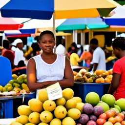 Caribbean Holidays, Martinique January Holidays, A lively Martinique village market with colourful tropical fruit, spices, local food and friendly shoppers