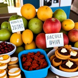 Caribbean Holidays, Martinique January Holidays, Martinique January food market displaying tropical fruit, spices, pastries and traditional Creole dishes