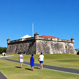 Caribbean Holidays, Martinique July Holidays, Travellers visiting La Savane and historic Fort-de-France landmarks beneath a sunny July sky in Martinique