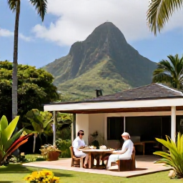 Caribbean Holidays, Martinique Luxury, A luxury couple's retreat in Martinique surrounded by tropical gardens, with a mountain view and a private terrace