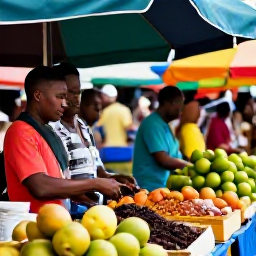Caribbean Holidays, Martinique Luxury Holidays, Colourful Fort-de-France market in Martinique with tropical fruit, spices and local shoppers