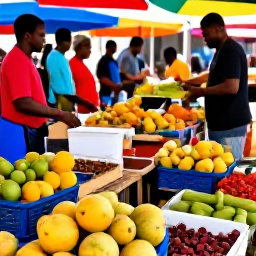 Caribbean Holidays, Martinique Luxury Holidays, Colourful Martinique market with tropical fruit, spices, local food and welcoming shoppers in Fort-de-France