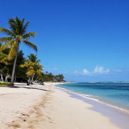 Caribbean Holidays, Martinique May Holidays, A bright Caribbean beach in Martinique in May, with turquoise water, soft sand, palm trees and a relaxed holiday atmosphere