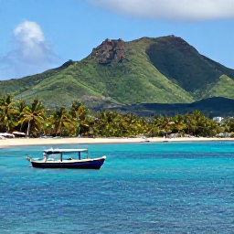 Caribbean Holidays, Martinique Multi Country, A scenic view of Martinique&rsquo;s tropical coastline, with a traditional boat in the blue Caribbean Sea and green volcanic hills in the background