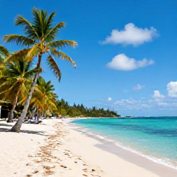 Caribbean Holidays, Martinique November, A sunny Martinique beach in November with turquoise water, palm trees and a relaxed Caribbean atmosphere