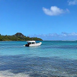 Caribbean Holidays, Martinique Scuba Diving, A small dive boat approaching the volcanic coastline and sheltered bays of Martinique under a sunny April sky