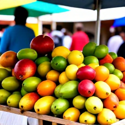 Caribbean Holidays, Martinique Spa Breaks, Colourful Fort-de-France market with fresh fruit, spices and Creole food in Martinique