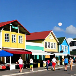 Caribbean Holidays, Martinique Tours, Colourful Fort-de-France waterfront in December sunshine, with market stalls, historic buildings and visitors exploring the Caribbean capital