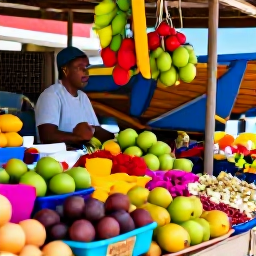 Caribbean Holidays, Martinique Tours, Colourful market in Fort-de-France with tropical fruit, spices, flowers and friendly local traders