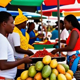 Caribbean Holidays, Martinique Tours, Guided walking tour through Fort-de-France market, showing tropical fruit, spices, colourful stalls and friendly local shoppers