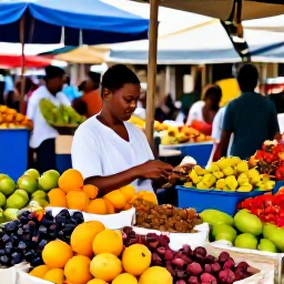 Caribbean Holidays, Martinique Tours, Open-air market in Fort-de-France with colourful fruit, spices, flowers and local shoppers