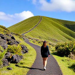 Caribbean Holidays, Martinique Walking, A scenic walking trail through Martinique's green volcanic hills in warm February sunshine