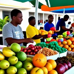Caribbean Holidays, Martinique Wellness, Colourful Martinique market with fresh tropical fruit, spices, flowers and friendly local traders in April