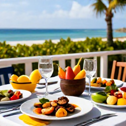 Caribbean Holidays, Martinique Wellness, Relaxed Martinique dining scene with fresh tropical fruit, local seafood and a view of the Caribbean sea