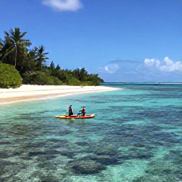 Caribbean Holidays, May Adventure Holidays, Kayakers and snorkellers exploring clear blue water beside a quiet Grenadine island with coral reefs