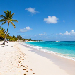 Caribbean Holidays, May Beach Holidays, Sunny Caribbean beach on Saint Martin and Sint Maarten in May, turquoise water, soft white sand, palm trees and a relaxed atmosphere