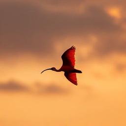 Caribbean Holidays, May Birdwatching, Scarlet ibis and other colourful birds flying over the Caroni Swamp at sunset in Trinidad