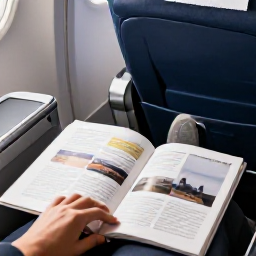 Caribbean Holidays, May Business Class, Business class passenger relaxing in a comfortable aircraft seat, soft natural light, travel magazine style