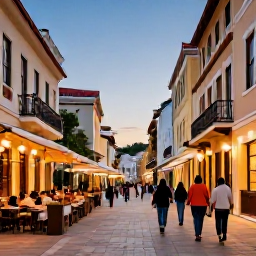 Caribbean Holidays, May City Breaks, Warm spring evening in a lively European city centre, with outdoor caf&eacute;s, historic buildings and travellers exploring on foot