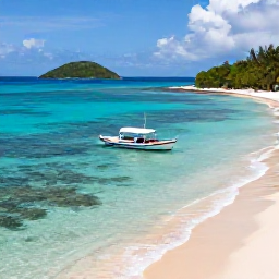 Caribbean Holidays, May Holidays, Small sailing boat approaching the Tobago Cays, with turquoise water, white sand, coral reefs and uninhabited green islands